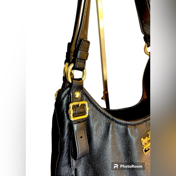 Coach Leather Madison Bag She’s a Black Beauty EUC Fuchsia interior EUC - Picture 8 of 13